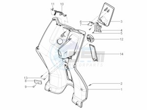 Typhoon 50 2T E2 (EMEA) drawing Front glove-box - Knee-guard panel