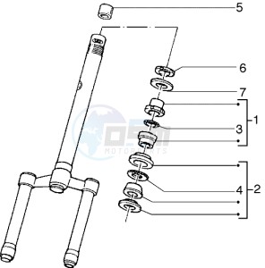 Runner VX 125 drawing Steering bearing ball tracks