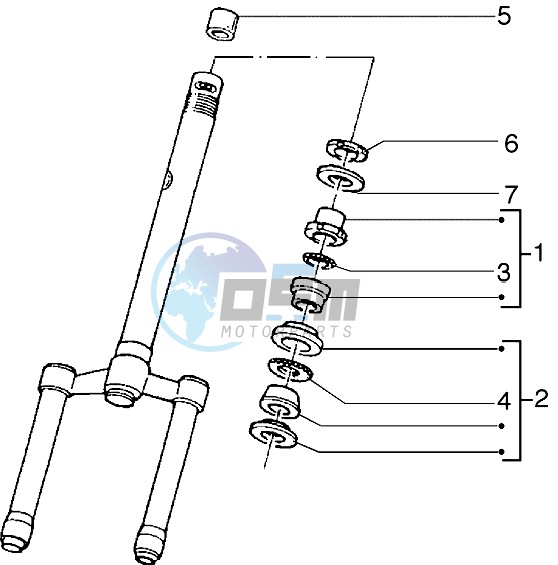 Steering bearing ball tracks