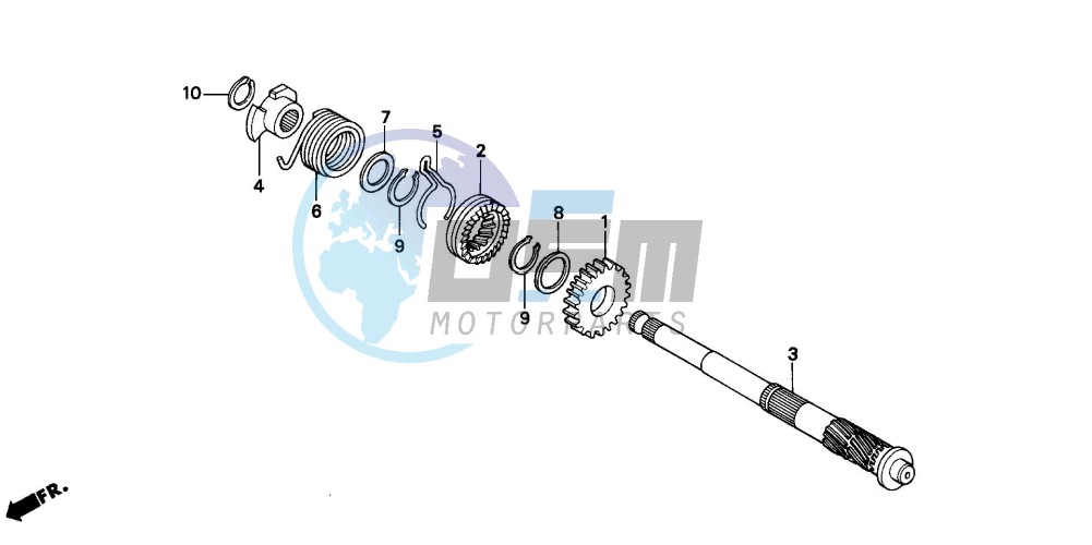 KICK STARTER SPINDLE