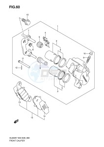 DL650 (E3-E28) V-Strom drawing FRONT CALIPER