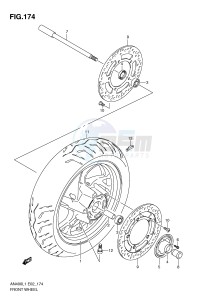 AN400 (E2) Burgman drawing FRONT WHEEL (AN400AL1 E19)