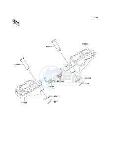 KX 250 L [KX250] (L4) [KX250] drawing FOOTRESTS