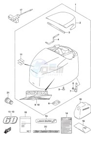 DF 60A drawing Engine Cover High Thrust