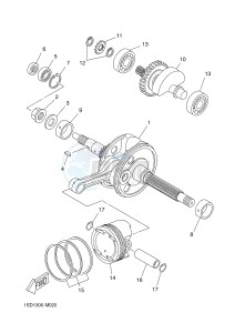 YPR400RA XMAX 400 ABS EVOLIS 400 ABS (1SD9) drawing CRANKSHAFT & PISTON