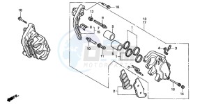 CB600F CB600F drawing FRONT BRAKE CALIPER