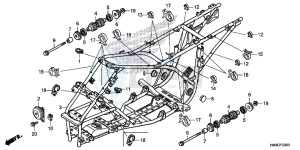 TRX250TEE FOURTRAX RECON ES Europe Direct - (ED) drawing FRAME BODY