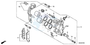 CRF450RA Australia - (U) drawing FRONT BRAKE CALIPER