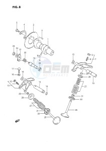 DR650 (E4) drawing CAM SHAFT - VALVE