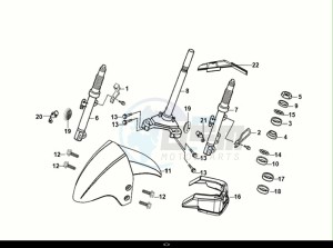 ORBIT III 50 (XE05W2-EU) (E5) (M1) drawing STEERING STEM - FRONT CUSHION