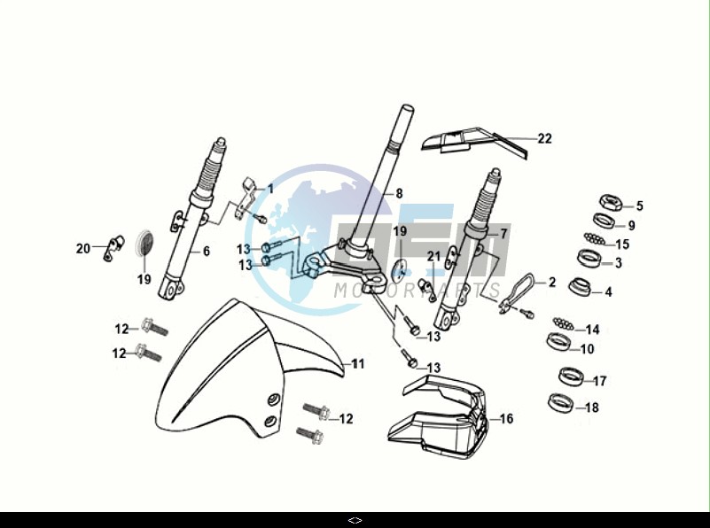 STEERING STEM - FRONT CUSHION