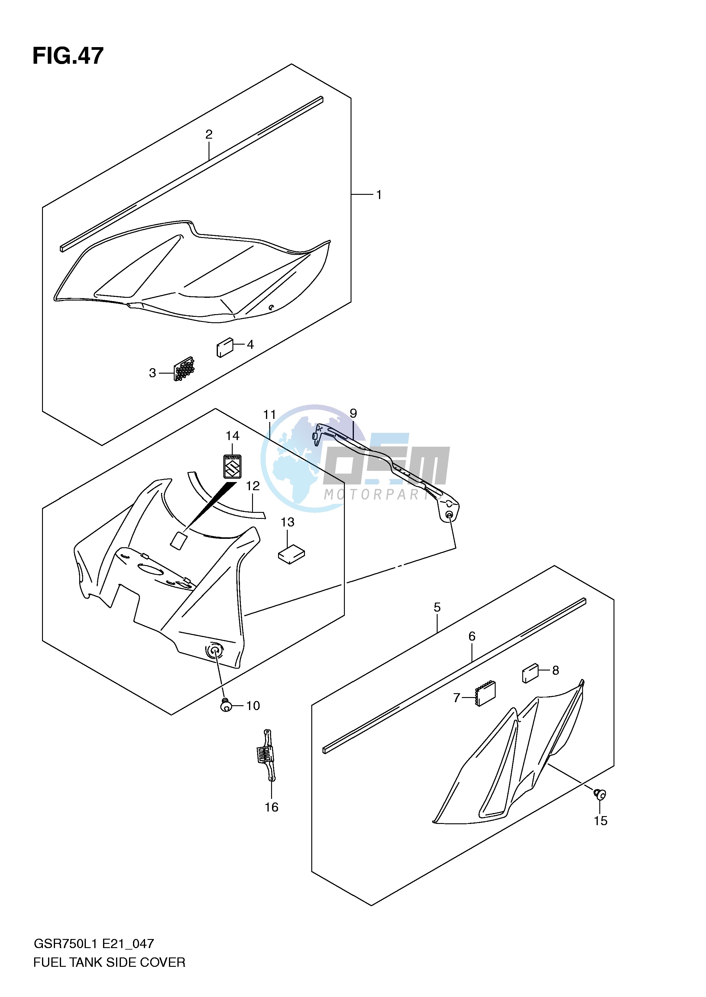 FUEL TANK SIDE COVER