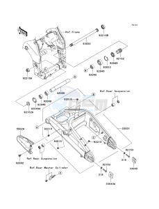 ZX 1000 M [NINJA ZX-10R] (C1) [NINJA ZX-10R] drawing SWINGARM