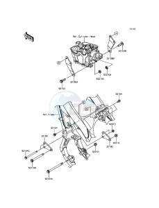 KX250F KX252AHF EU drawing Engine Mount