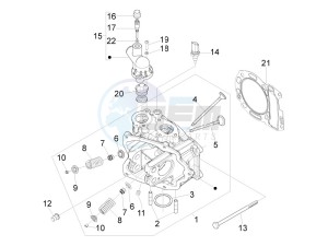 MP3 300 ie lt Touring drawing Cilinder head unit - Valve