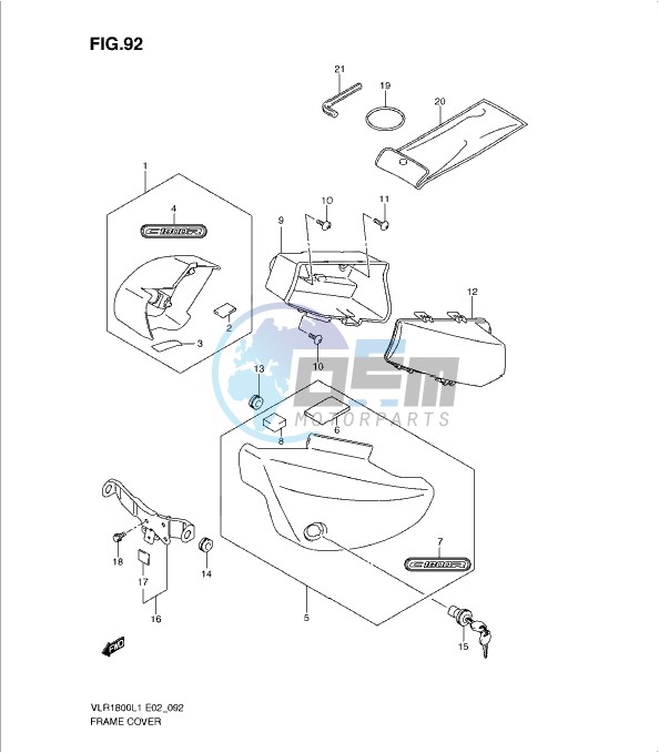 FRAME COVER (VLR1800UFL1 E19)