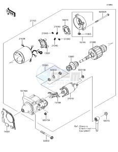 MULE SX KAF400JHF EU drawing Starter Motor