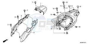 VFR1200XDLE CrossTourer ED drawing REAR COWL/CARRIER