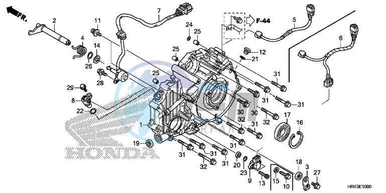 REAR CRANKCASE COVER