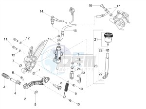 TUONO 125 4T E4 ABS (APAC) drawing Rear master cylinder