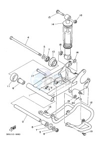 YFM125A YFM125GD GRIZZLY 125 (1PY5 1PY6) drawing REAR ARM & SUSPENSION