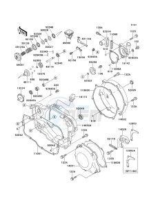 KX 250 L [KX250] (L3) [KX250] drawing ENGINE COVER-- S- -