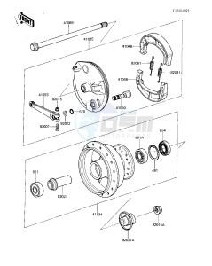 KDX 80 B [KDX80] (B2-B3) [KDX80] drawing FRONT HUB_BRAKE