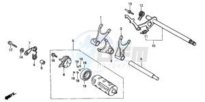 VT750DCB SHADOW SPIRIT drawing GEARSHIFT DRUM