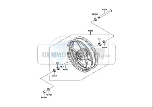 ZX-10R NINJA - 1000 cc (EU) drawing FRONT WHEEL