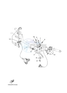 MT09A MT-09 ABS 900 (2DRF 2DRG) drawing HANDLE SWITCH & LEVER