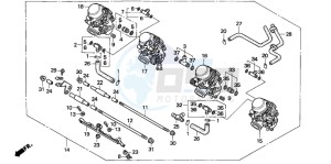 CB1000F drawing CARBURETOR (ASSY.)