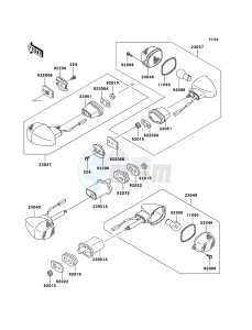 NINJA ZX-12R ZX1200-B4H FR GB GE XX (EU ME A(FRICA) drawing Turn Signals