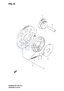 GS500 (P3) drawing STARTER CLUTCH