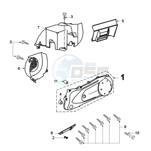 VIVA SL2C drawing CRANKCASE COVER