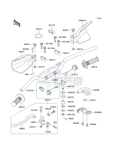 KLX 650 D [KLX650R] (D1) [KLX650R] drawing HANDLEBAR