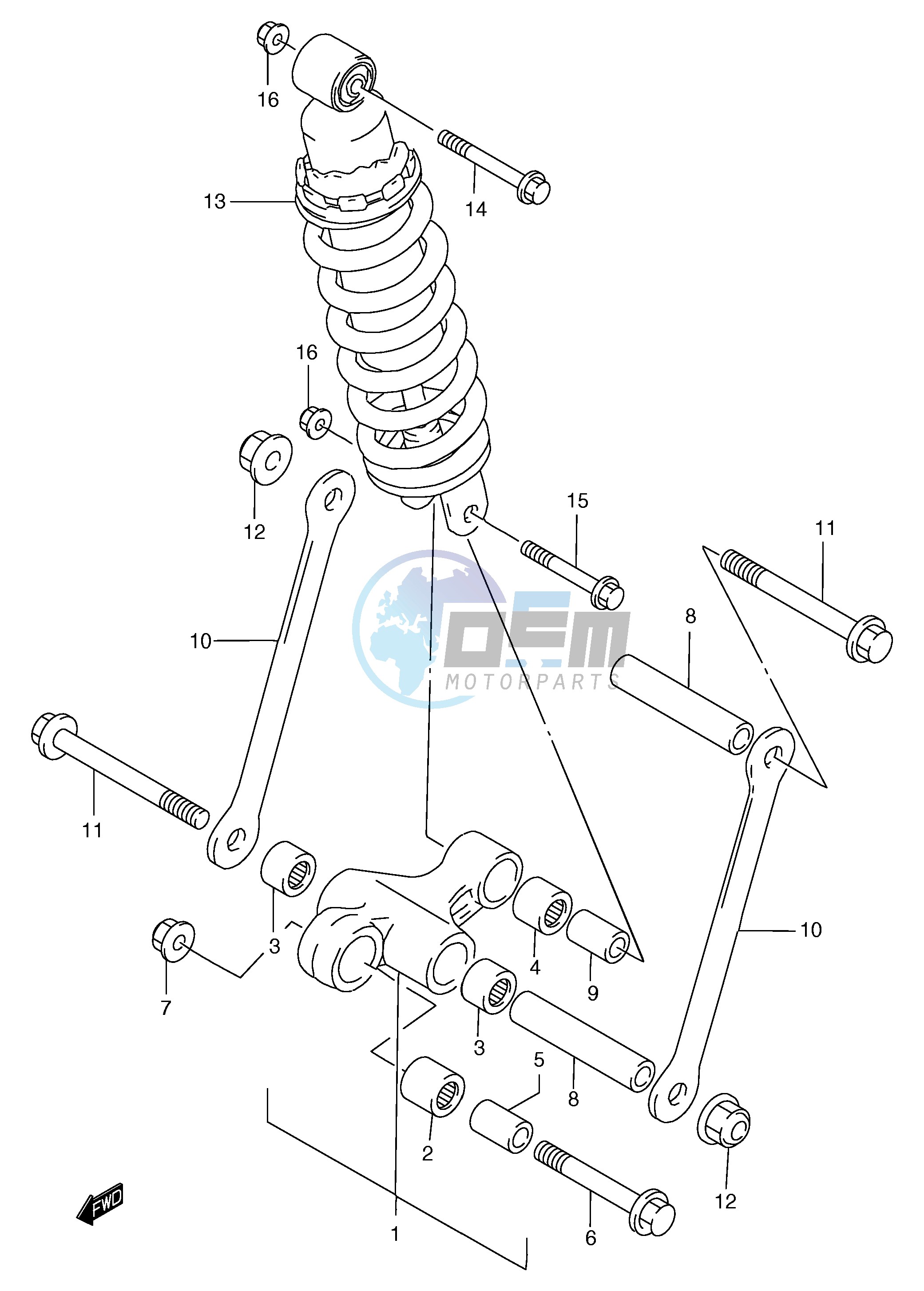 REAR CUSHION LEVER (GSF1200T V W X Y ST SV SW SX SY)