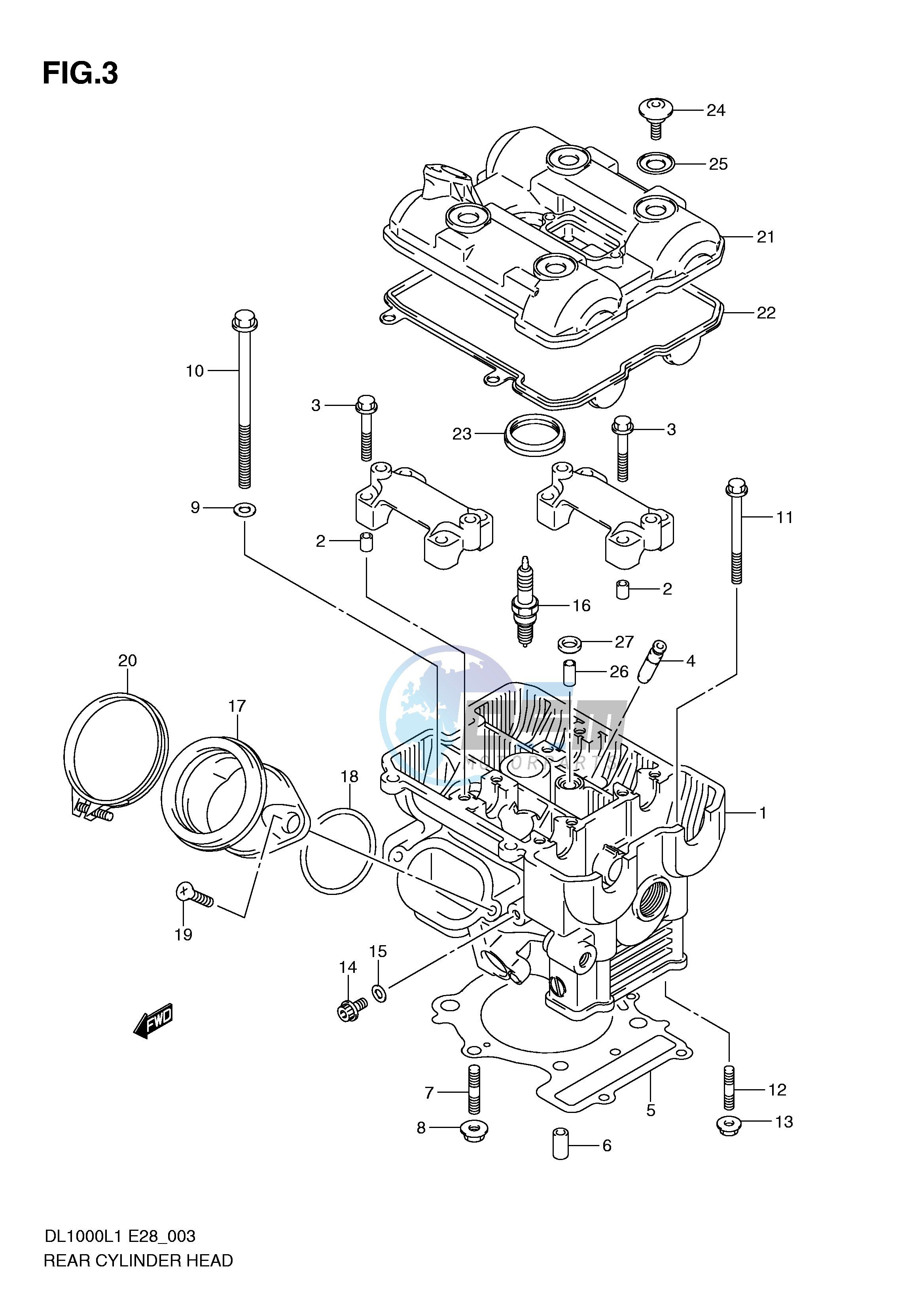 REAR CYLINDER HEAD