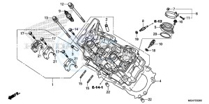 VFR1200XLF CrossTourer - VFR1200X 2ED - (2ED) drawing CYLINDER HEAD (FRONT)