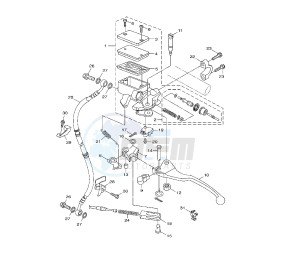 HW XENTER 150 drawing FRONT MASTER CYLINDER