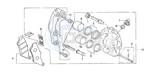 NX650 500 DOMINATOR drawing FRONT BRAKE CALIPER (2)