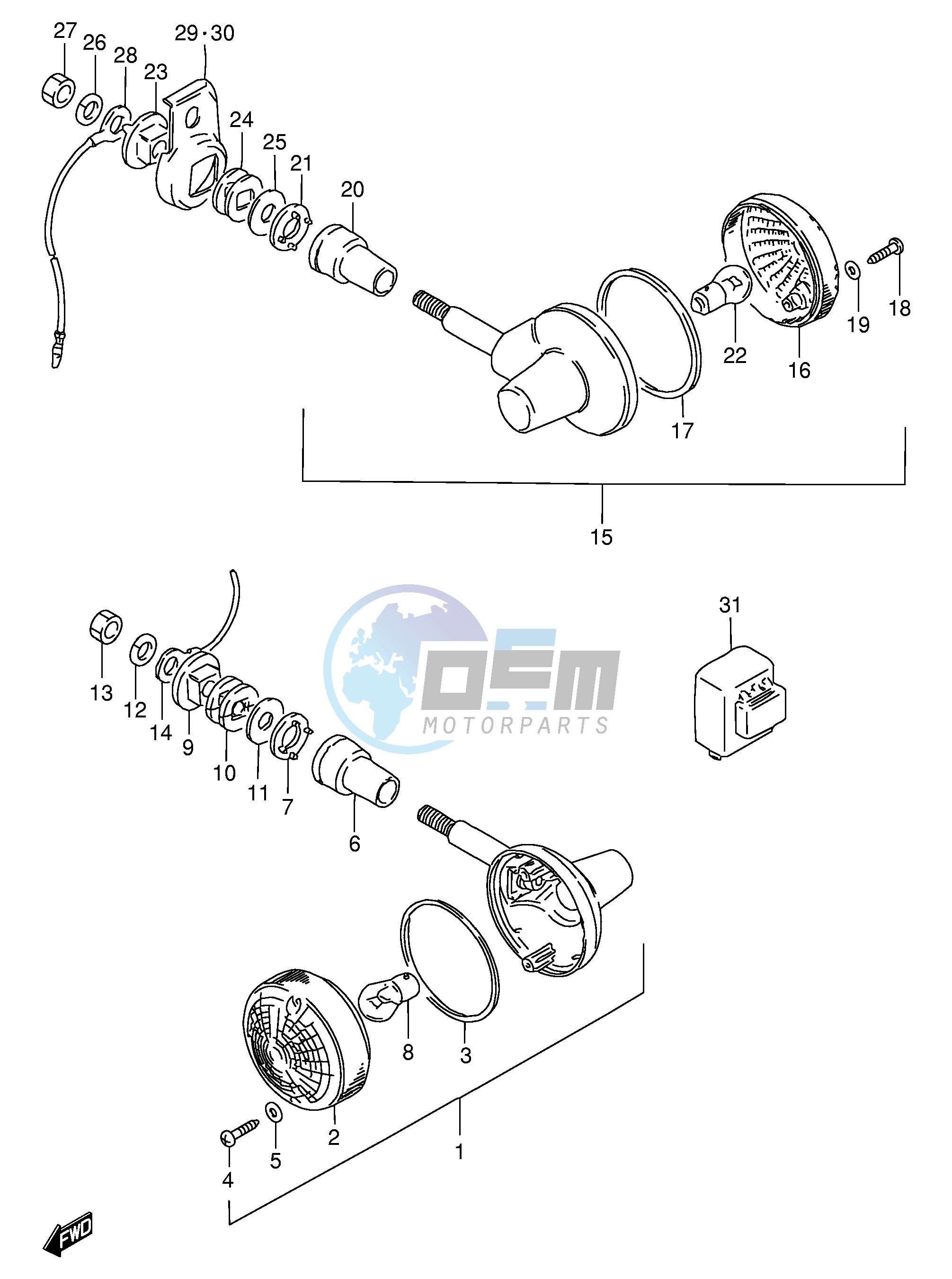 TURN SIGNAL LAMP (MODEL Z D K E4)