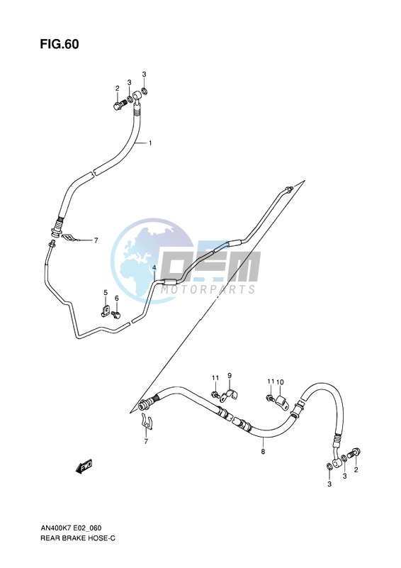 REAR BRAKE HOSE