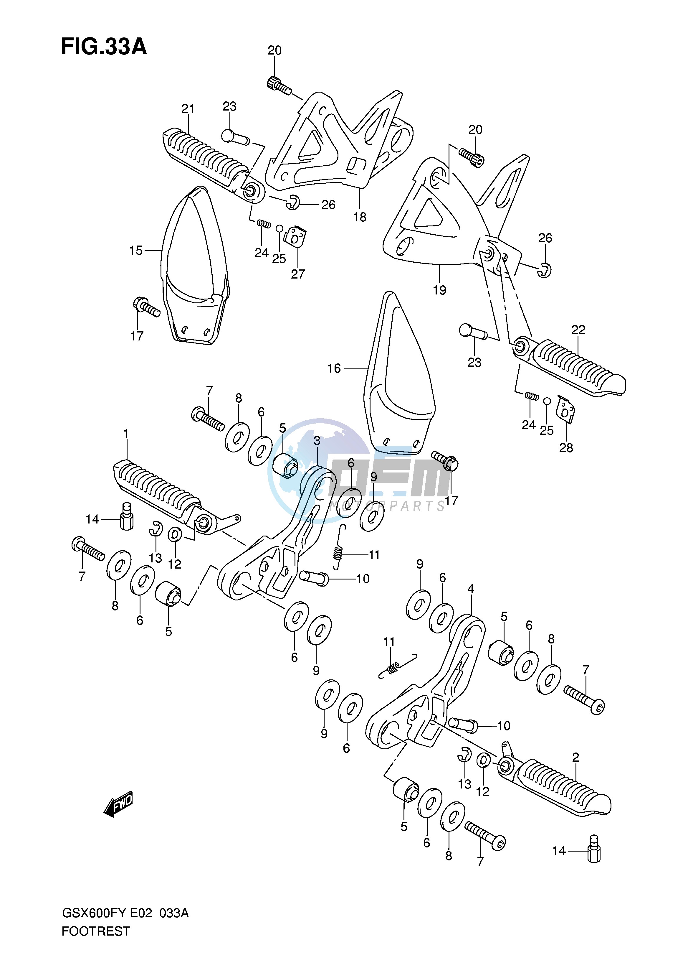 FOOTREST (MODEL K1 K2 K3)