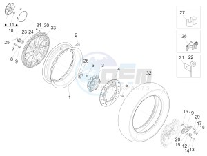 946 ARMANI 125 4T 3V ABS E3 (EMEA, APAC) drawing Rear wheel