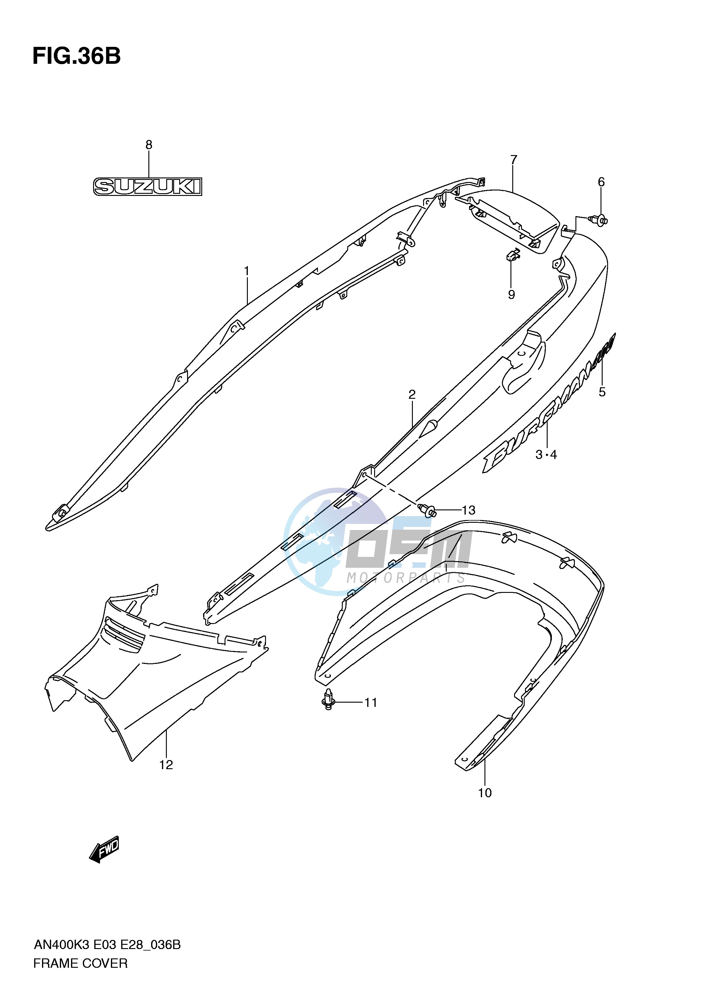 FRAME COVER (AN400K5 K6)