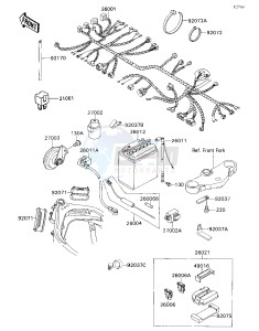 ZX 750 H [NINJA ZX-7] (H1) [NINJA ZX-7] drawing CHASSIS ELECTRICAL EQUIPMENT