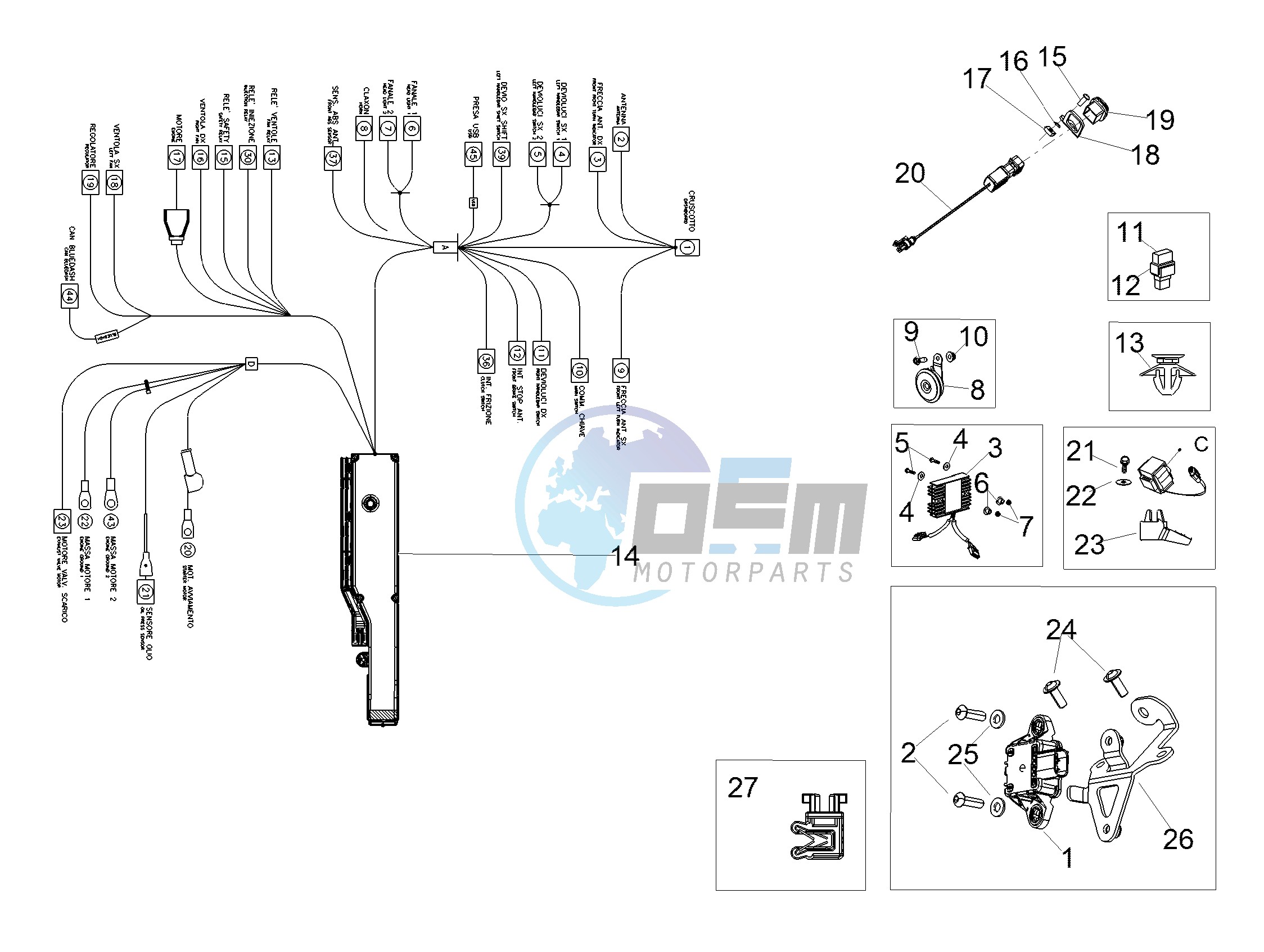 Front electrical system