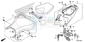 CBR1000RRG CBR1000 - Fireblade Europe Direct - (ED) drawing SEAT ( CBR1000RR/ RA)