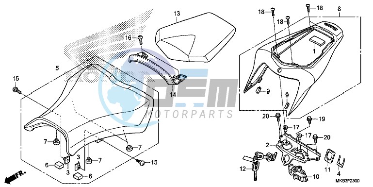 SEAT ( CBR1000RR/ RA)