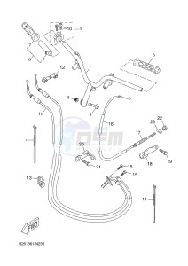 YN50FMU NEO'S 4 (B261 B261) drawing STEERING HANDLE & CABLE